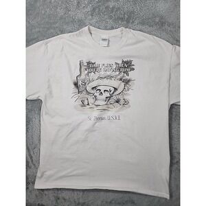 VINTAGE  Time Flies When You're Having Rum Shirt XL Pirate‎ Virgin Islands Beach